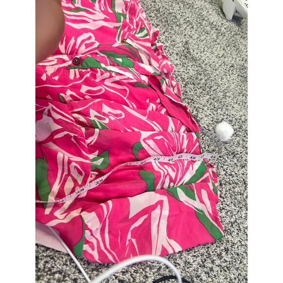 OneTheLand‎ Maxi Dress Pink Tropical Leaf Print Boho Resort Size Small VGUC - Picture 10 of 12